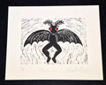 Mothman 8"x10" Linocut Print