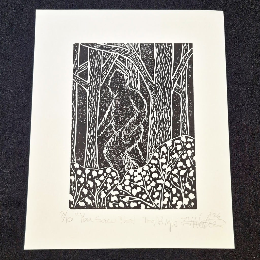 You Saw That Too, Right? 8"x10" Linocut Print