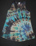 Reverse Spiral in Blue Racerback Tank