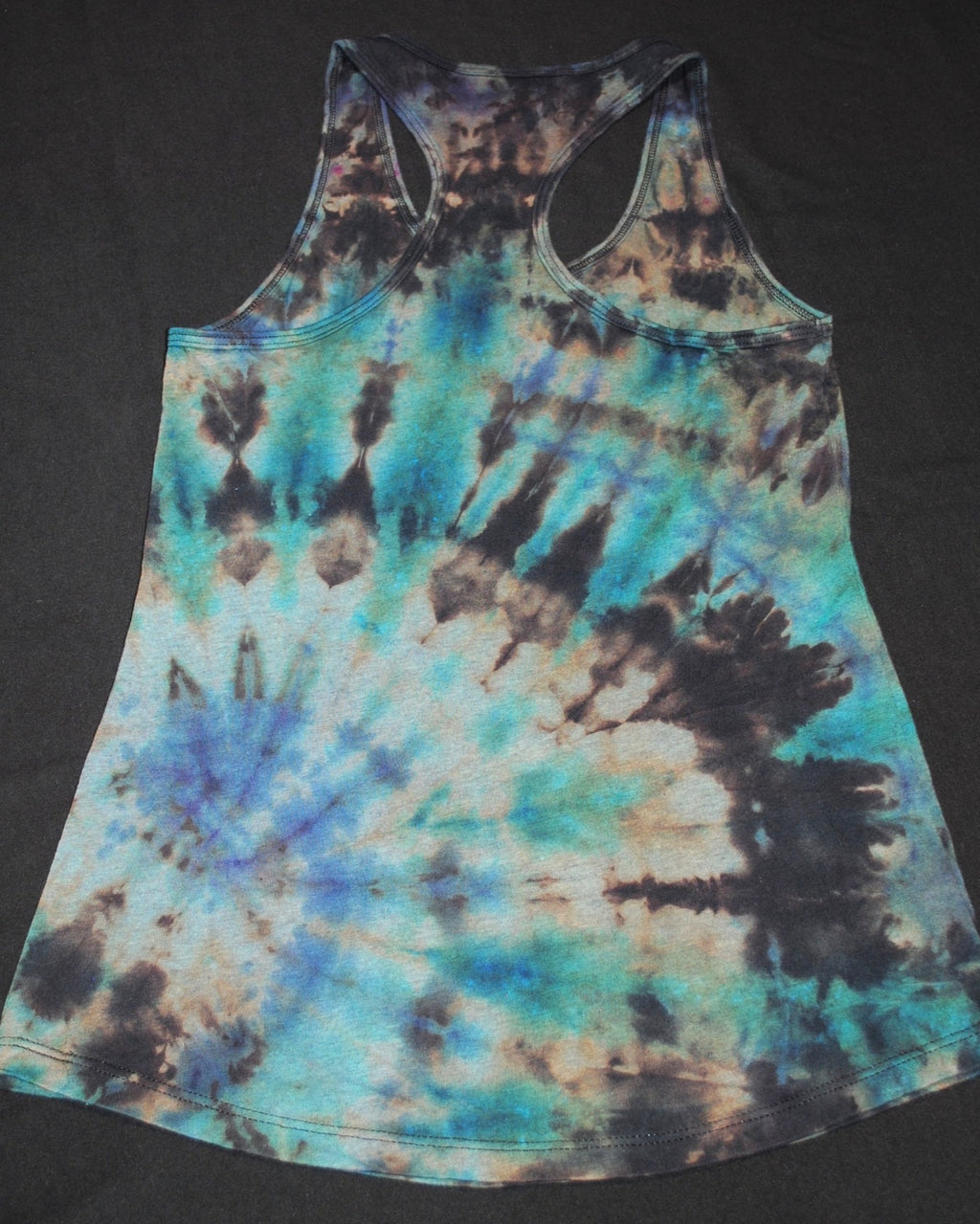 Reverse Spiral in Blue Racerback Tank