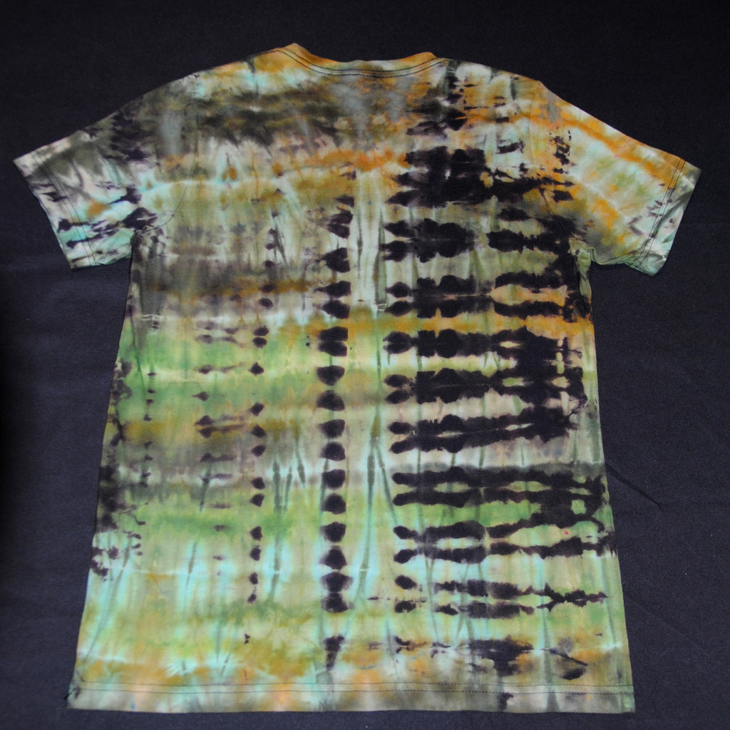 Reverse Stripes in Greens Tee