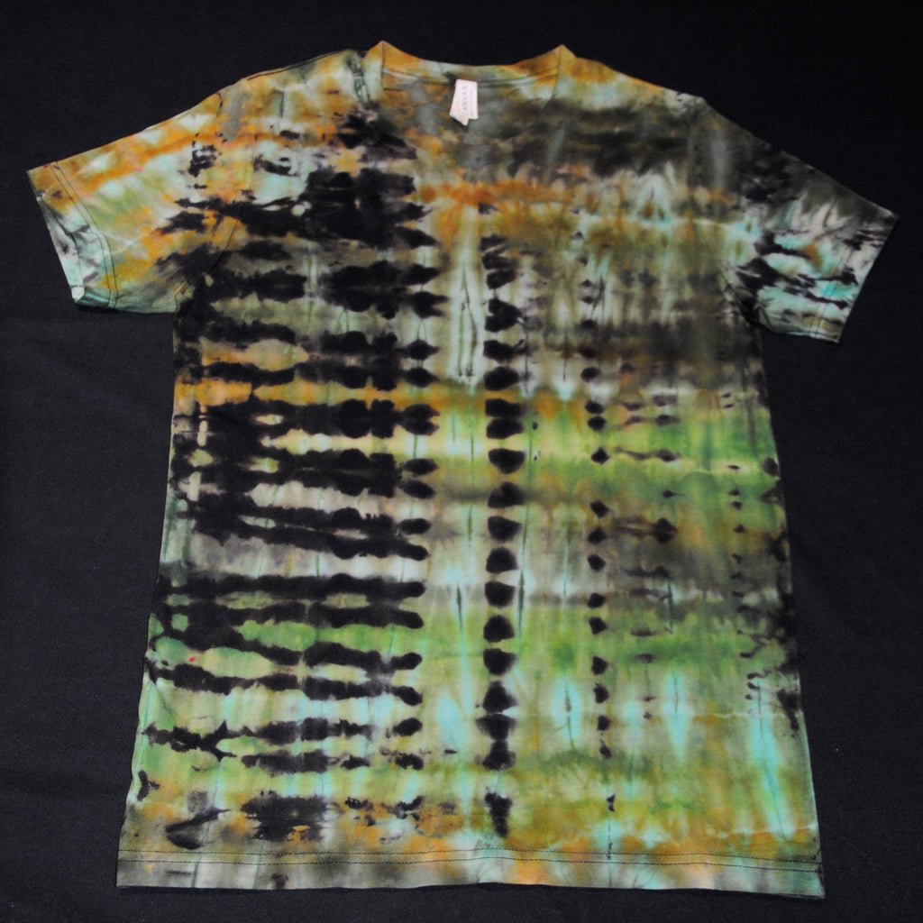 Reverse Stripes in Greens Tee