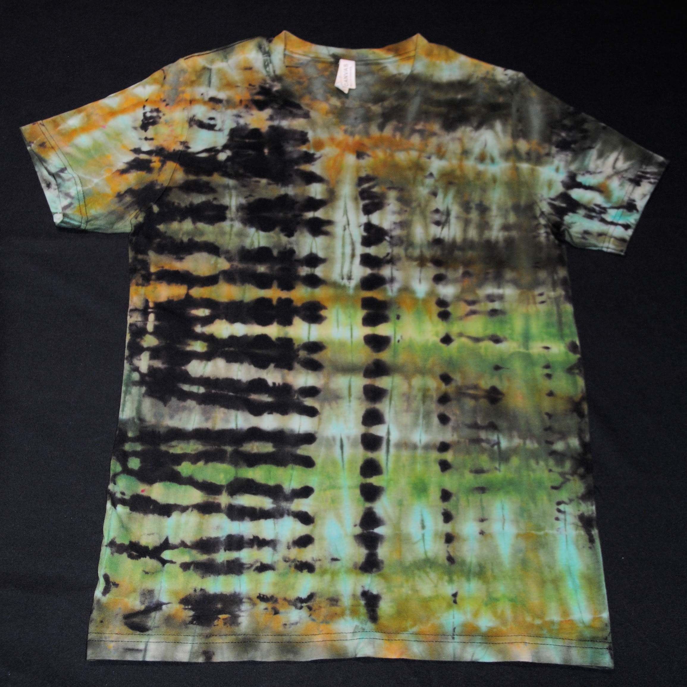 Reverse Stripes in Greens Tee