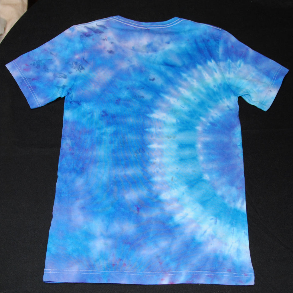 Blue Fan Fold Tie Dye Tee