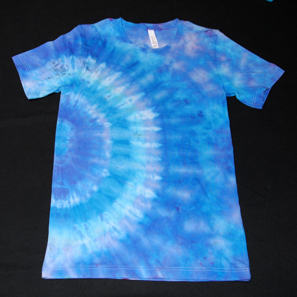 Blue Fan Fold Tie Dye Tee