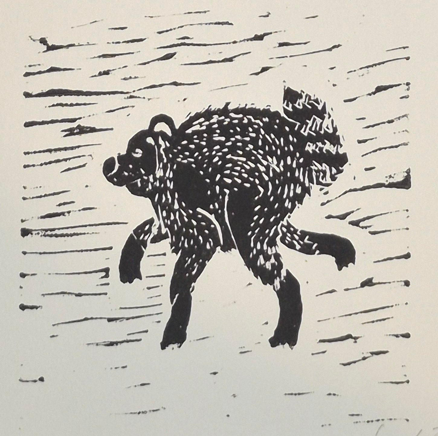Jimothy 6"x6" Linocut Print
