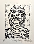 Swamp Thing 8"x10" Linocut Print